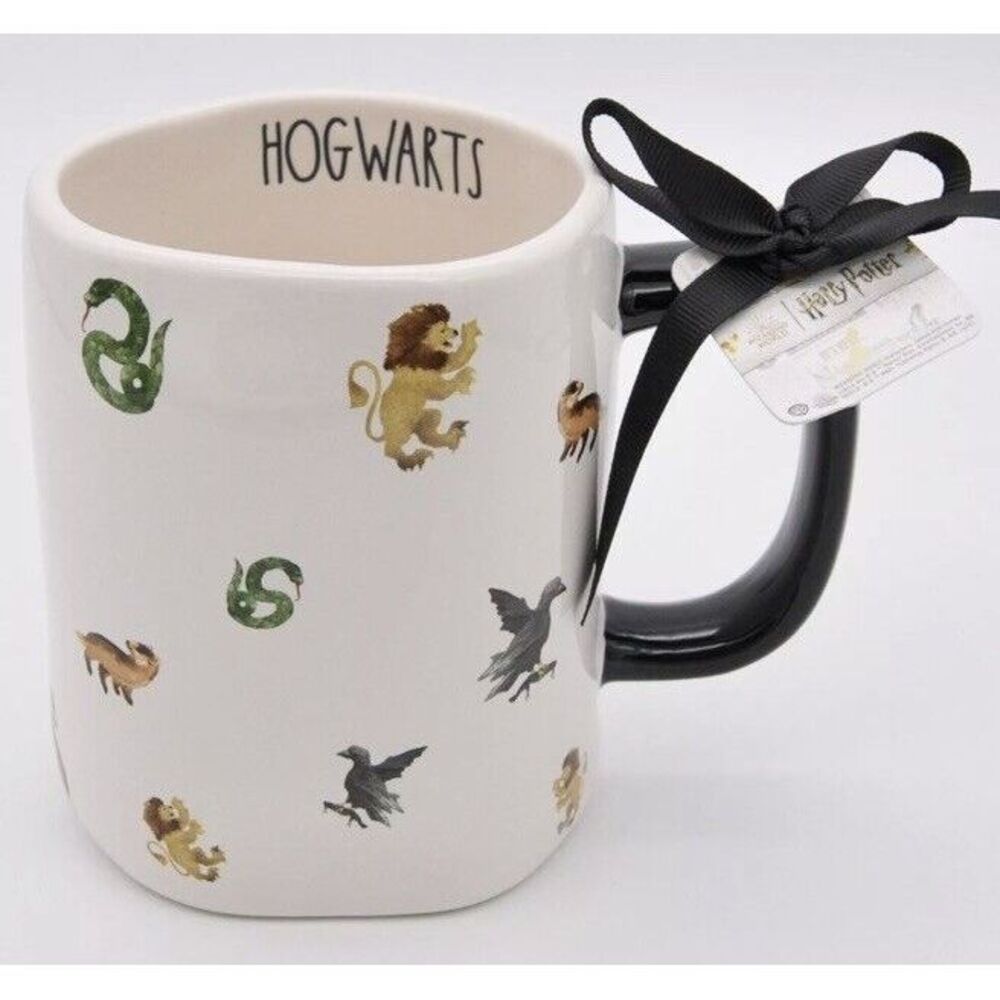 New Rae Dunn x Harry Potter Hogwarts 16oz Ceramic Mug‎ Four Horses Slytherin
